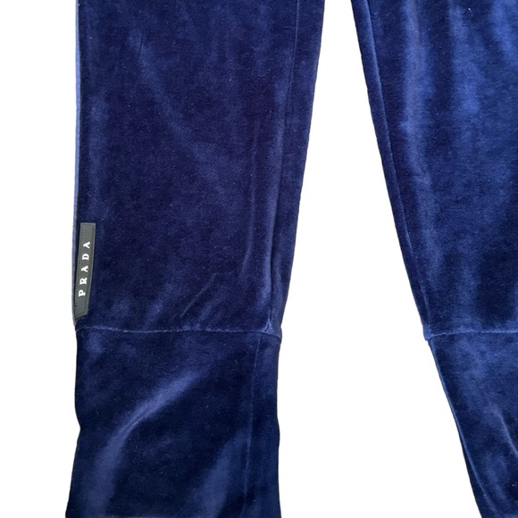PRADA***Blue Velour Joggers****Small $890 NWT - Picture 4 of 8